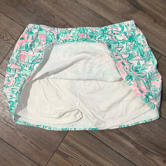 Lilly Pulitzer Madison Skort Bright Agate Green Camelflage Print Size M - Picture 3 of 4